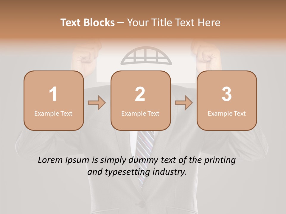 A Man In A Suit Holding A Paper With A Sad Face On It PowerPoint Template