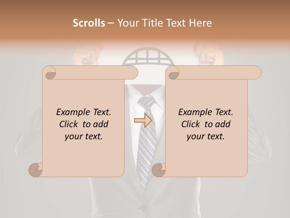 A Man In A Suit Holding A Paper With A Sad Face On It PowerPoint Template