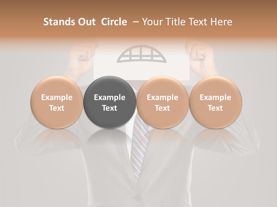 A Man In A Suit Holding A Paper With A Sad Face On It PowerPoint Template