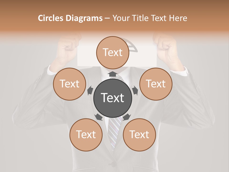 A Man In A Suit Holding A Paper With A Sad Face On It PowerPoint Template