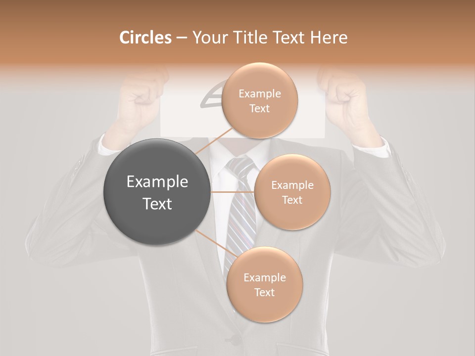 A Man In A Suit Holding A Paper With A Sad Face On It PowerPoint Template