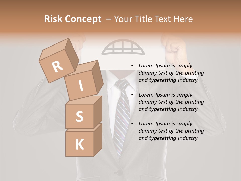 A Man In A Suit Holding A Paper With A Sad Face On It PowerPoint Template