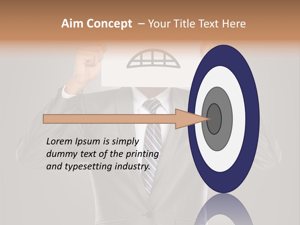 A Man In A Suit Holding A Paper With A Sad Face On It PowerPoint Template