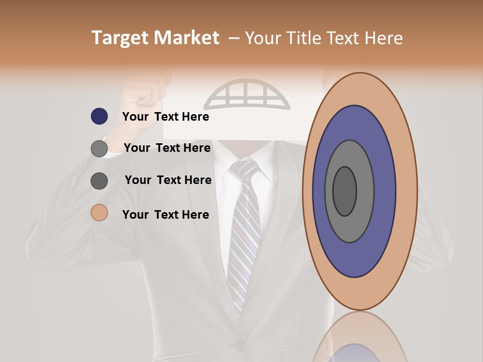 A Man In A Suit Holding A Paper With A Sad Face On It PowerPoint Template