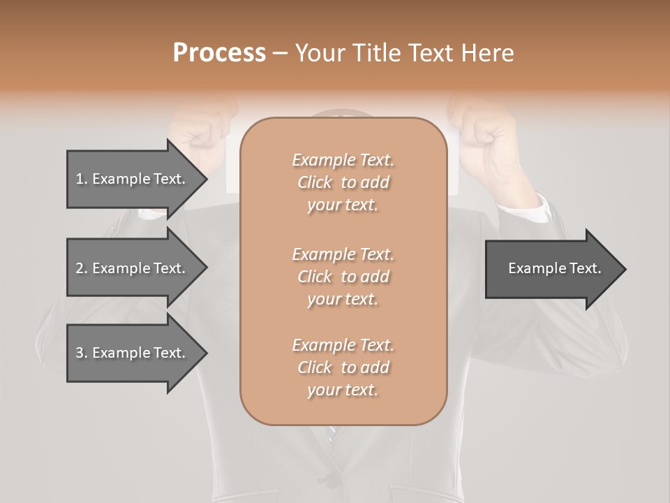 A Man In A Suit Holding A Paper With A Sad Face On It PowerPoint Template