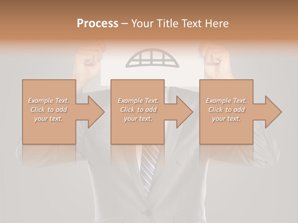 A Man In A Suit Holding A Paper With A Sad Face On It PowerPoint Template