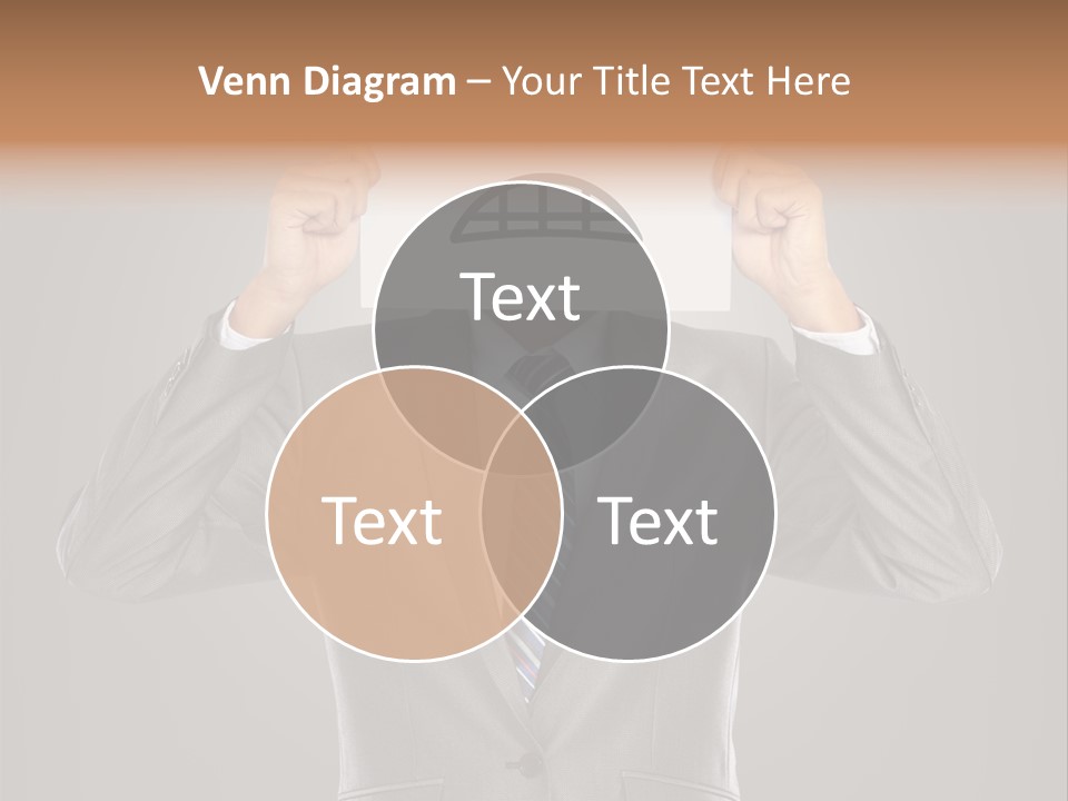 A Man In A Suit Holding A Paper With A Sad Face On It PowerPoint Template