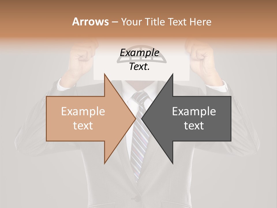 A Man In A Suit Holding A Paper With A Sad Face On It PowerPoint Template