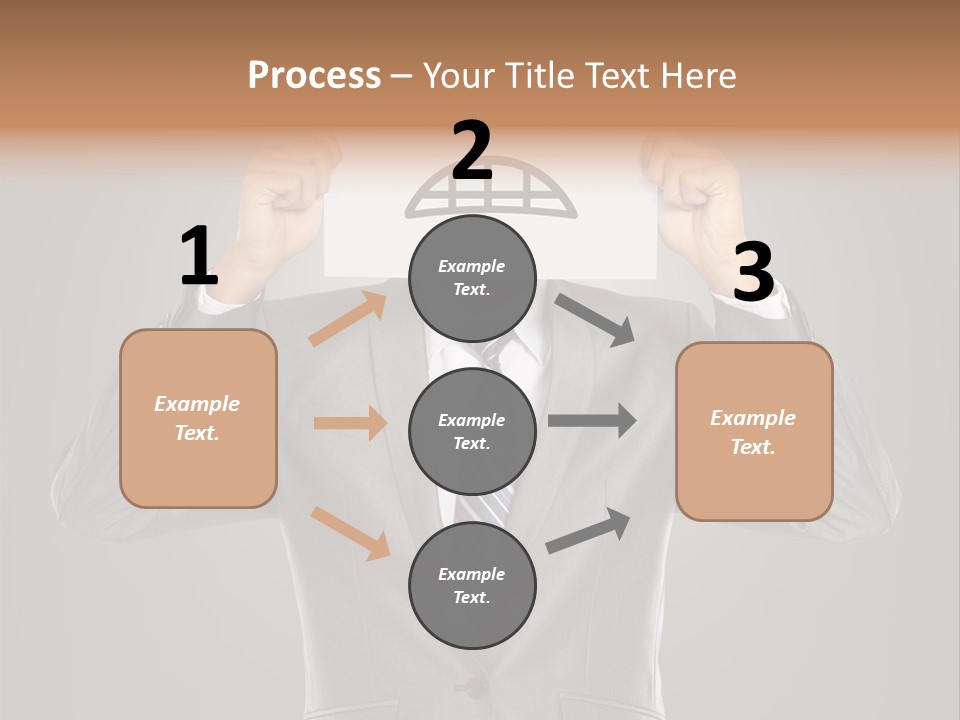 A Man In A Suit Holding A Paper With A Sad Face On It PowerPoint Template
