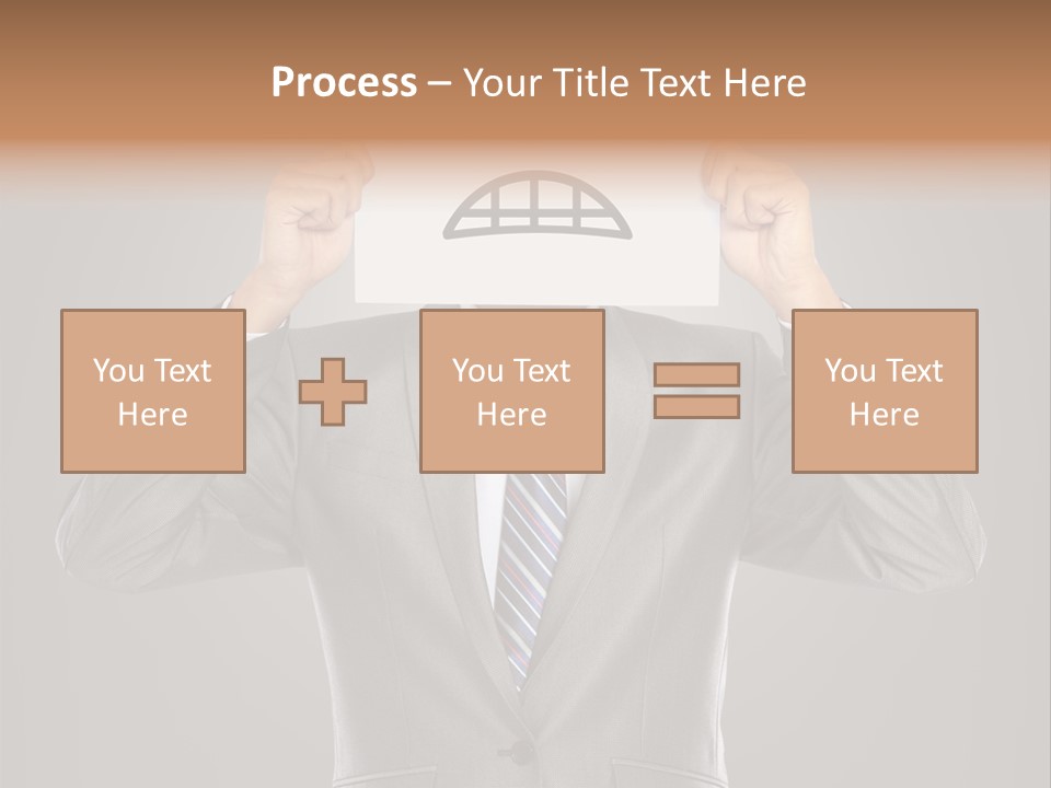 A Man In A Suit Holding A Paper With A Sad Face On It PowerPoint Template