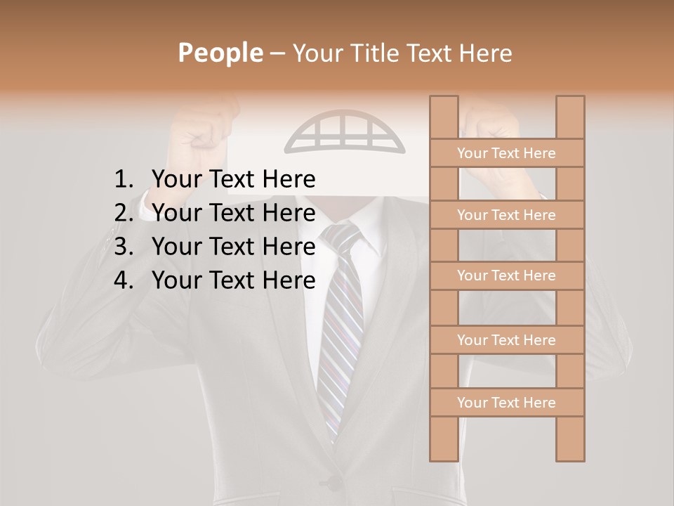 A Man In A Suit Holding A Paper With A Sad Face On It PowerPoint Template