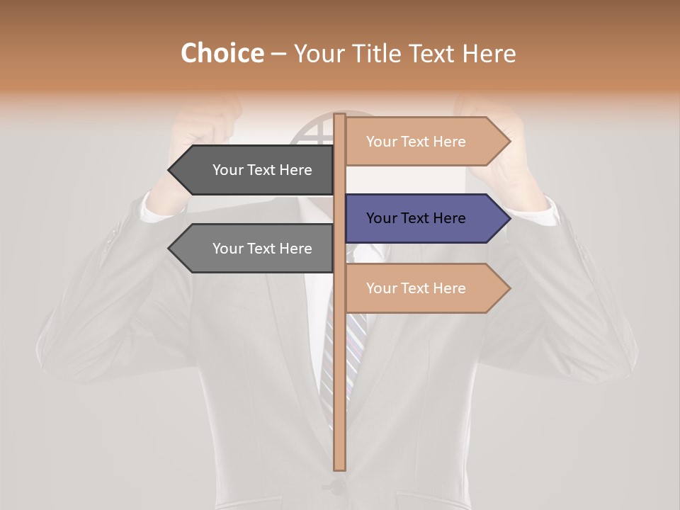 A Man In A Suit Holding A Paper With A Sad Face On It PowerPoint Template