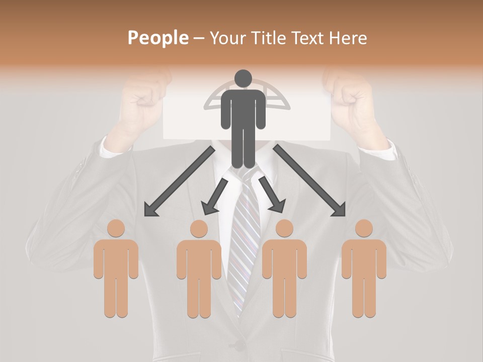 A Man In A Suit Holding A Paper With A Sad Face On It PowerPoint Template