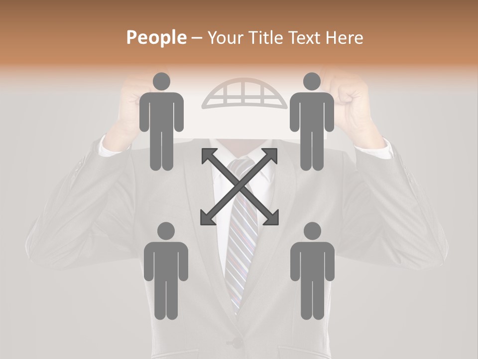 A Man In A Suit Holding A Paper With A Sad Face On It PowerPoint Template