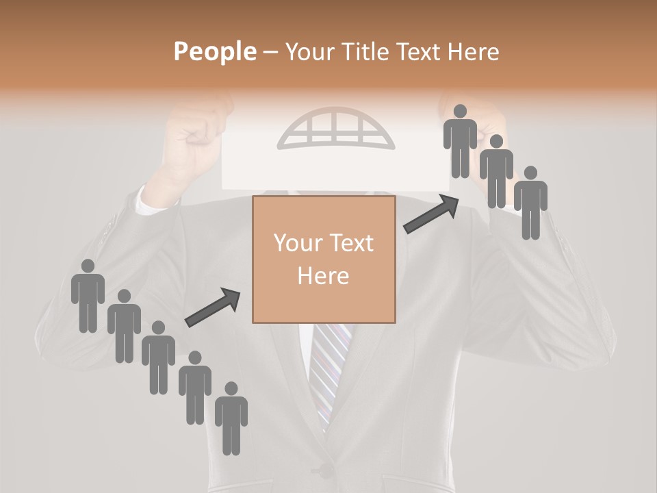 A Man In A Suit Holding A Paper With A Sad Face On It PowerPoint Template