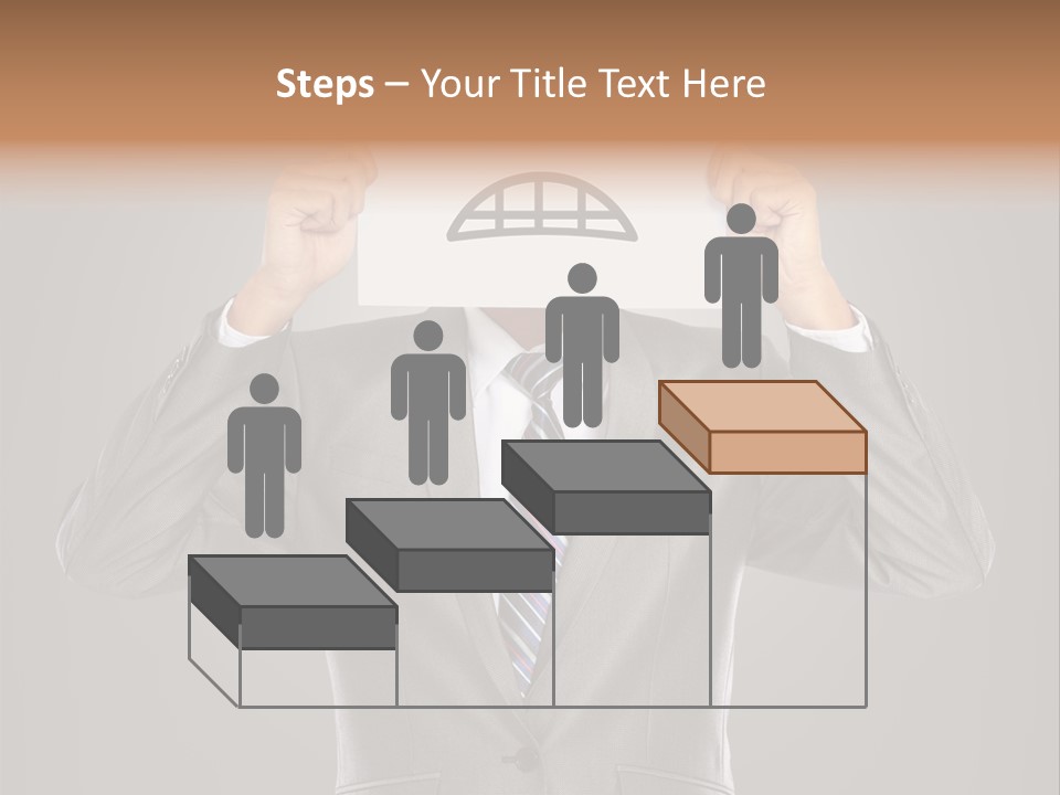 A Man In A Suit Holding A Paper With A Sad Face On It PowerPoint Template