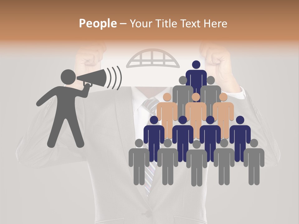 A Man In A Suit Holding A Paper With A Sad Face On It PowerPoint Template