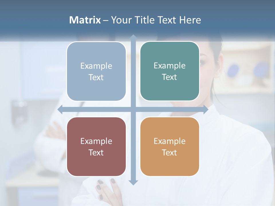 A Woman In A White Lab Coat Standing Next To A Man In A White Lab PowerPoint Template