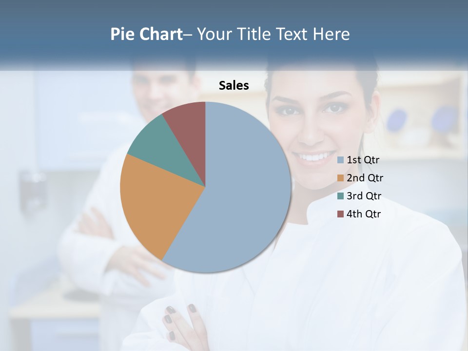 A Woman In A White Lab Coat Standing Next To A Man In A White Lab PowerPoint Template