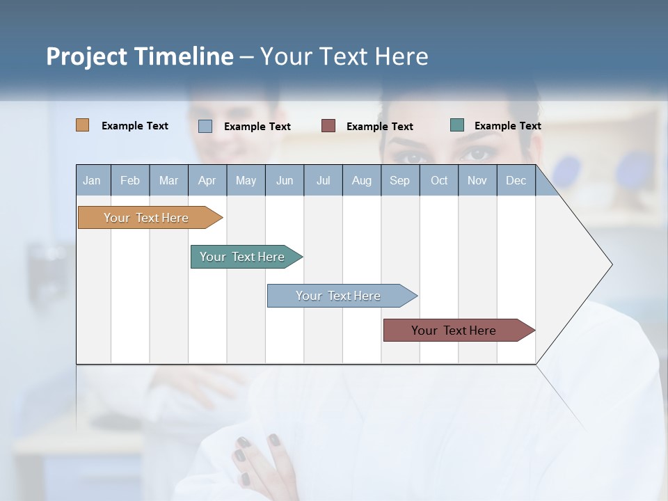 A Woman In A White Lab Coat Standing Next To A Man In A White Lab PowerPoint Template