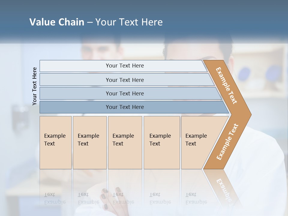 A Woman In A White Lab Coat Standing Next To A Man In A White Lab PowerPoint Template