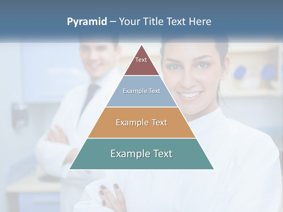 A Woman In A White Lab Coat Standing Next To A Man In A White Lab PowerPoint Template