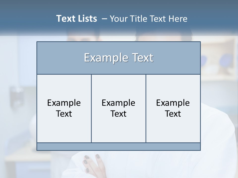 A Woman In A White Lab Coat Standing Next To A Man In A White Lab PowerPoint Template