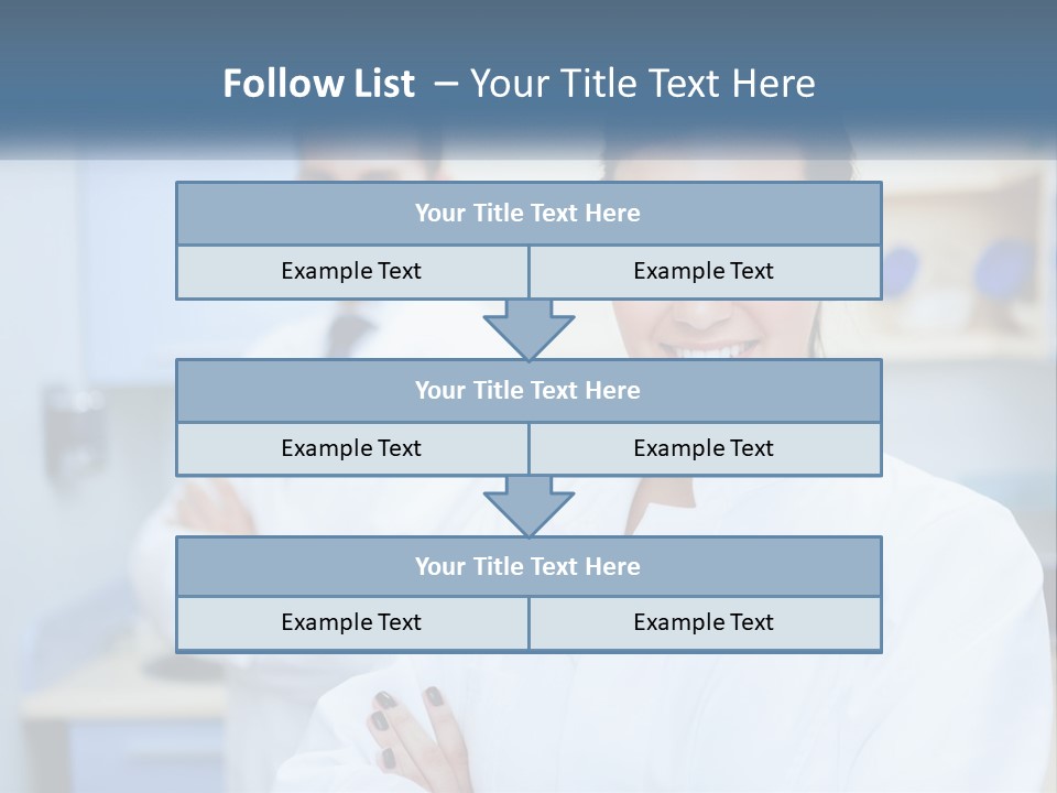 A Woman In A White Lab Coat Standing Next To A Man In A White Lab PowerPoint Template