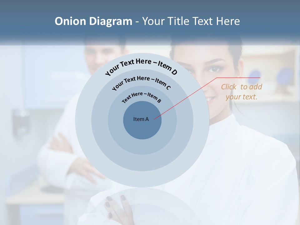 A Woman In A White Lab Coat Standing Next To A Man In A White Lab PowerPoint Template