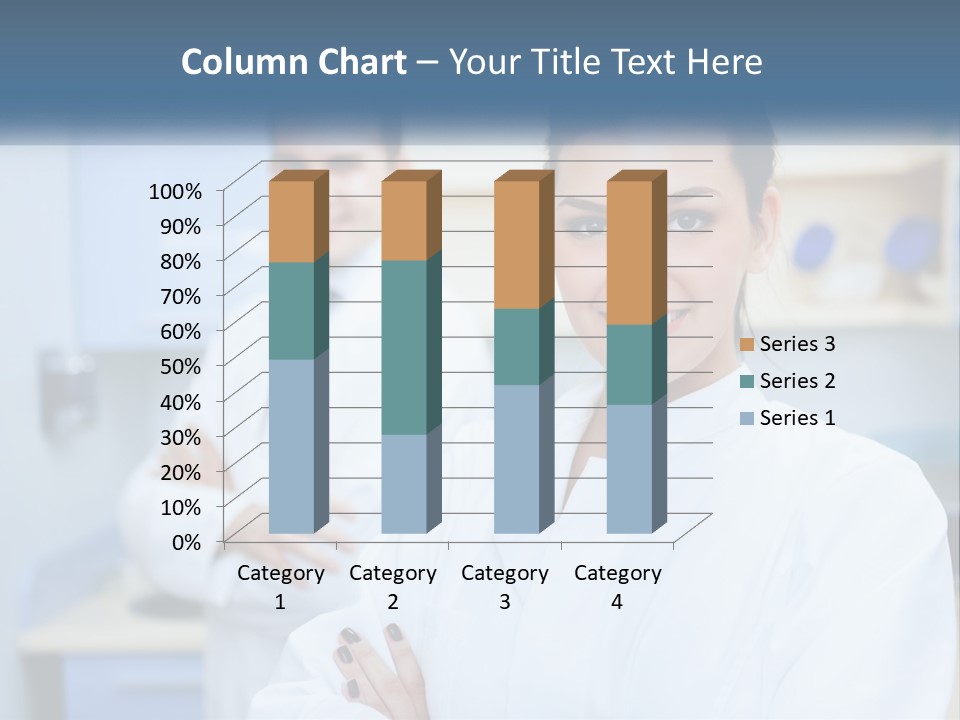 A Woman In A White Lab Coat Standing Next To A Man In A White Lab PowerPoint Template