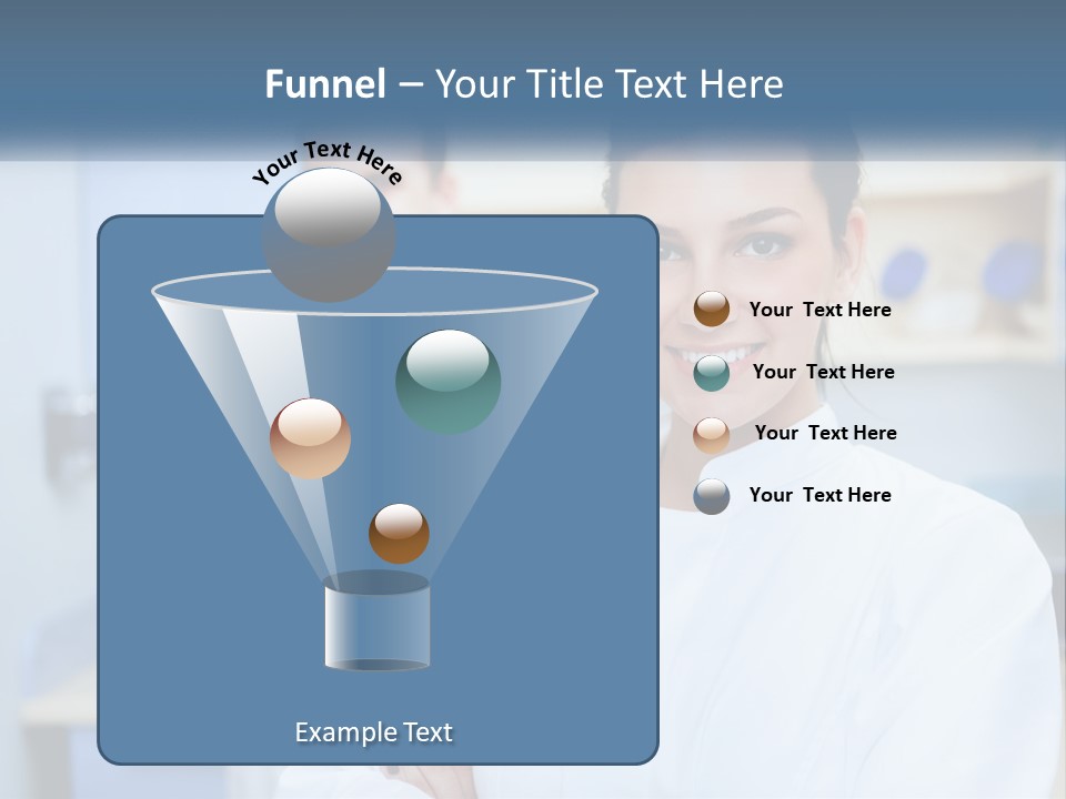 A Woman In A White Lab Coat Standing Next To A Man In A White Lab PowerPoint Template