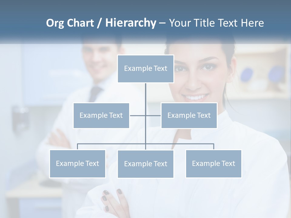 A Woman In A White Lab Coat Standing Next To A Man In A White Lab PowerPoint Template
