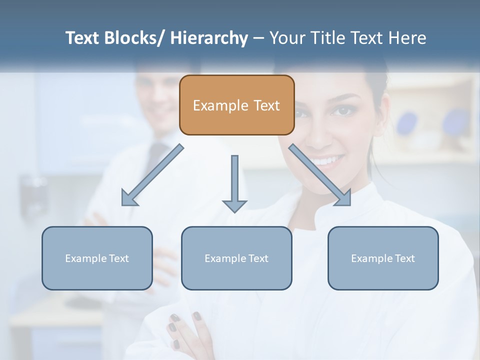 A Woman In A White Lab Coat Standing Next To A Man In A White Lab PowerPoint Template