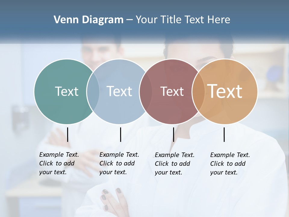 A Woman In A White Lab Coat Standing Next To A Man In A White Lab PowerPoint Template