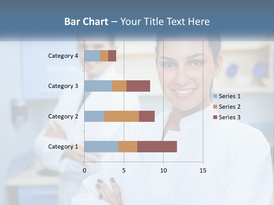 A Woman In A White Lab Coat Standing Next To A Man In A White Lab PowerPoint Template