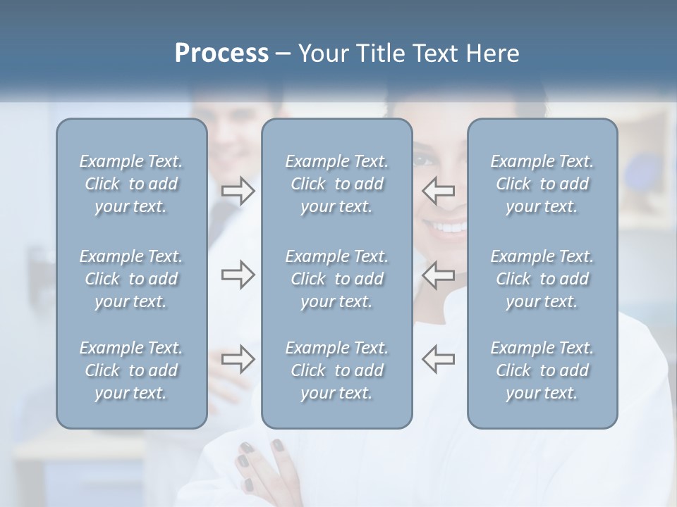 A Woman In A White Lab Coat Standing Next To A Man In A White Lab PowerPoint Template