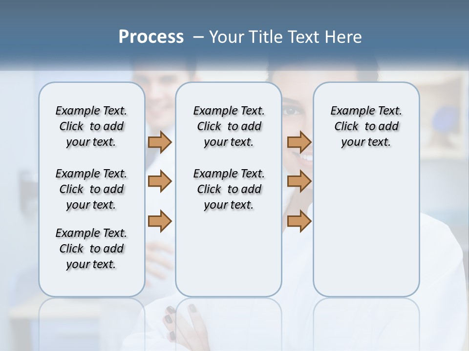 A Woman In A White Lab Coat Standing Next To A Man In A White Lab PowerPoint Template