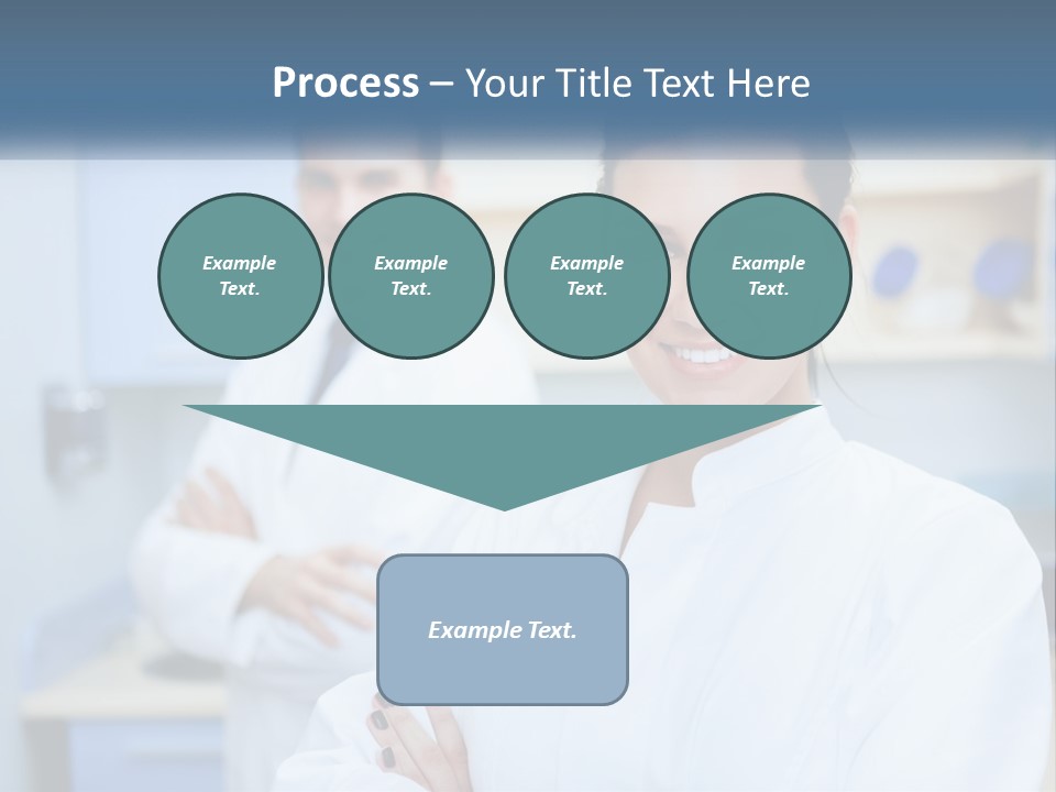 A Woman In A White Lab Coat Standing Next To A Man In A White Lab PowerPoint Template