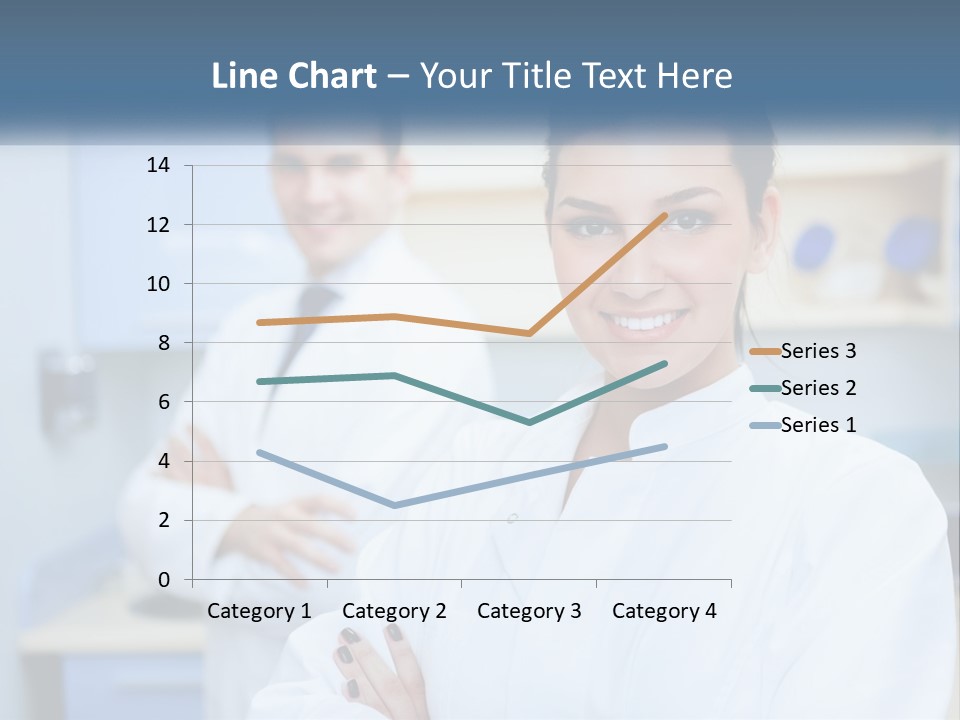 A Woman In A White Lab Coat Standing Next To A Man In A White Lab PowerPoint Template