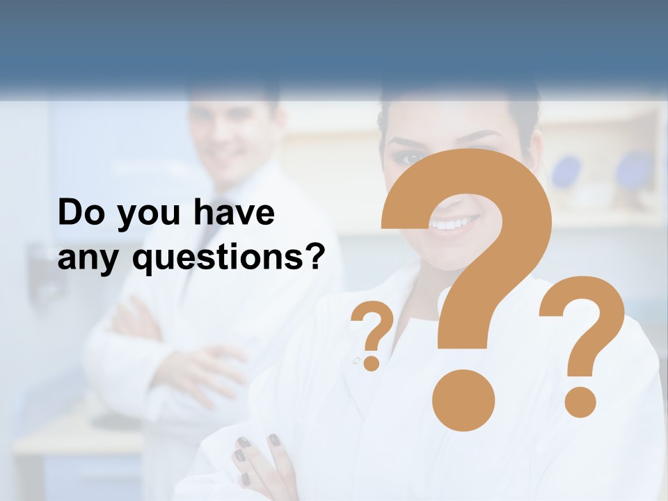 A Woman In A White Lab Coat Standing Next To A Man In A White Lab PowerPoint Template