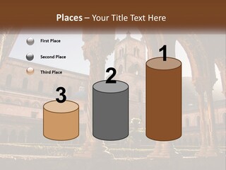 A Large Building With Arches And A Clock Tower PowerPoint Template