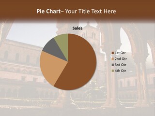 A Large Building With Arches And A Clock Tower PowerPoint Template