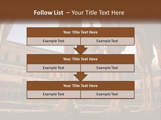 A Large Building With Arches And A Clock Tower PowerPoint Template