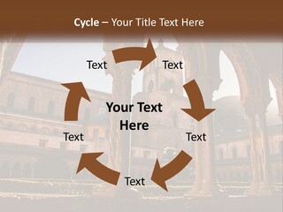 A Large Building With Arches And A Clock Tower PowerPoint Template