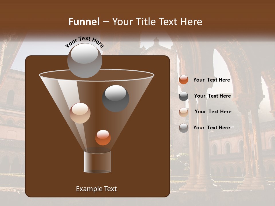 A Large Building With Arches And A Clock Tower PowerPoint Template