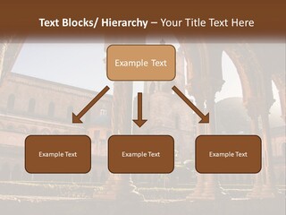 A Large Building With Arches And A Clock Tower PowerPoint Template