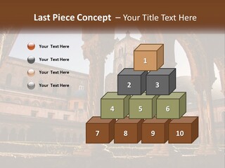 A Large Building With Arches And A Clock Tower PowerPoint Template
