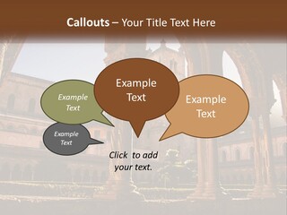 A Large Building With Arches And A Clock Tower PowerPoint Template