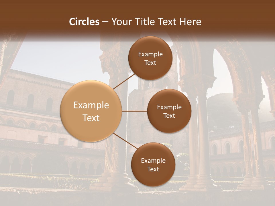 A Large Building With Arches And A Clock Tower PowerPoint Template