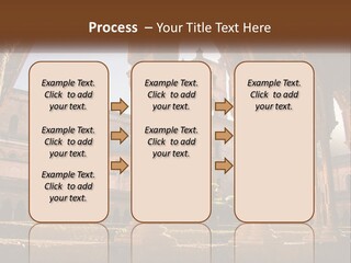 A Large Building With Arches And A Clock Tower PowerPoint Template